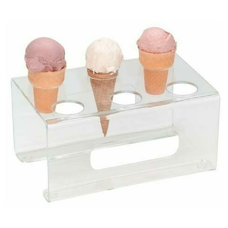 Dispense Rite CTCS-6C Ice Cream Cone Holder (6) 1-5/8" Holes 5"H X 9-3/4"W X 6-1/4"D