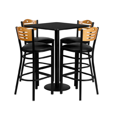 Flash Furniture MD-0019-GG Table And Bar Stool Set Includes (1) 30"W X 30"D X 42"H Table