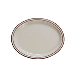 Yanco BR-14 Brown Speckled Platter 13-1/4"L X 10-1/4"W Oval