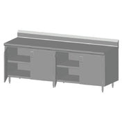 SPG 8CBT-30BHD - Universal Stainless Work Table, Cabinet Case With Hinged Doors, 96"W X 30"D