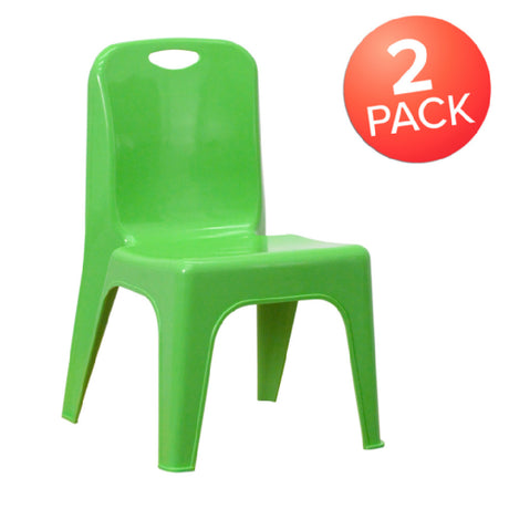 Flash Furniture 2-YU-YCX-011-GREEN-GG Whitney Stacking Chair 110 Lb. Weight Capacity