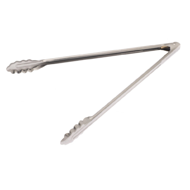 Mercer M21516 - 16" Utility Tong, Scalloped End, 18-0 Stainless Steel