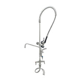 T&S Brass S-0113-U12-B Single Hole Deck Mount Mixing Faucet Add-on Faucet 12” Swing Nozzle With Stream Regulator Outlet