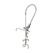 T&S Brass S-0113-U12-B Single Hole Deck Mount Mixing Faucet Add-on Faucet 12” Swing Nozzle With Stream Regulator Outlet