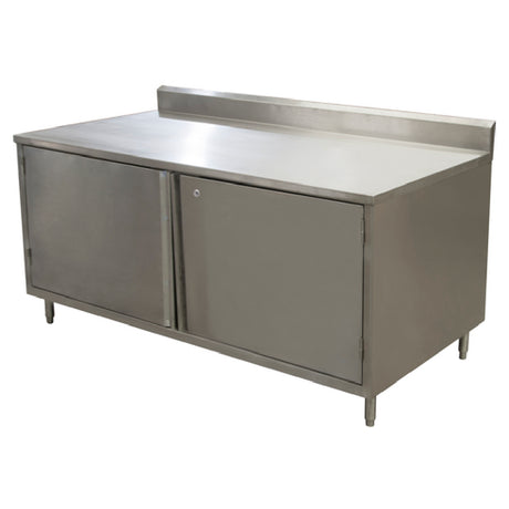 BK Resources CSTR5-3072HL Work Table Cabinet Base With Hinged Doors & Locks 72"W X 30"D X 39-3/4"H Overall Size