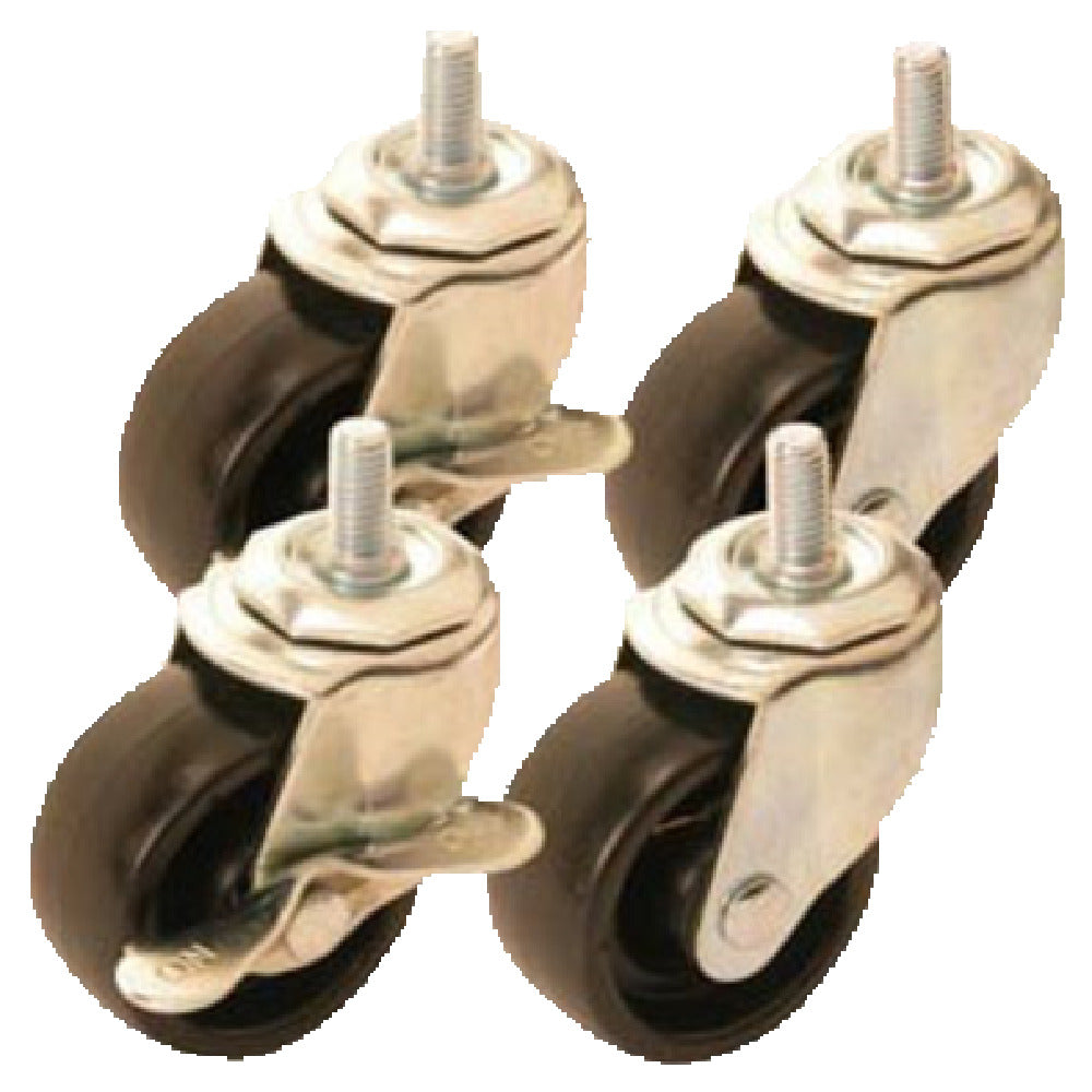 Franklin Machine Products 256-1090 Caster Kit 3" Dia. (2) Casters With Brakes