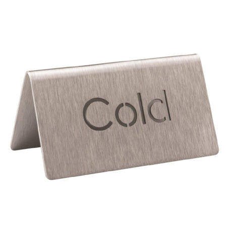 Service Ideas 1C-BF-COLD-MOD Service Ideas Laser Cut ID Tent Table Tent Cold Brushed Stainless