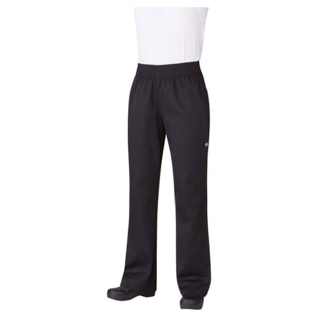 Chef Works PW005BLK2XL Women's Essential Baggy Pants Elastic Waistband (2) Side Seam Pockets