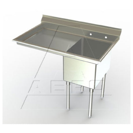 AERO Manufacturing XF1-2116-18L Delux™ Sink One Compartment With 18" Drainboard On Left