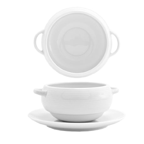 FOH DBO022WHP22 Spiral® Cream Soup Bowl 10 Oz. 4-1/2" Dia. X 2-1/4"
