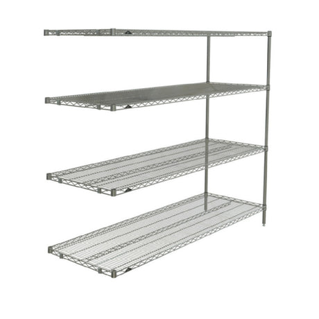 Metro AN576BR Super Erecta® Add-On Shelving Unit 72"W X 24"D X 63"H (4) Wire Shelves