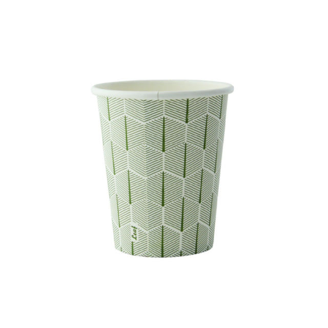 PacknWood 210GCLEAF86 - Grab & Go Paper Cup, 8 Oz., 3.15"dia. X 3.6"H