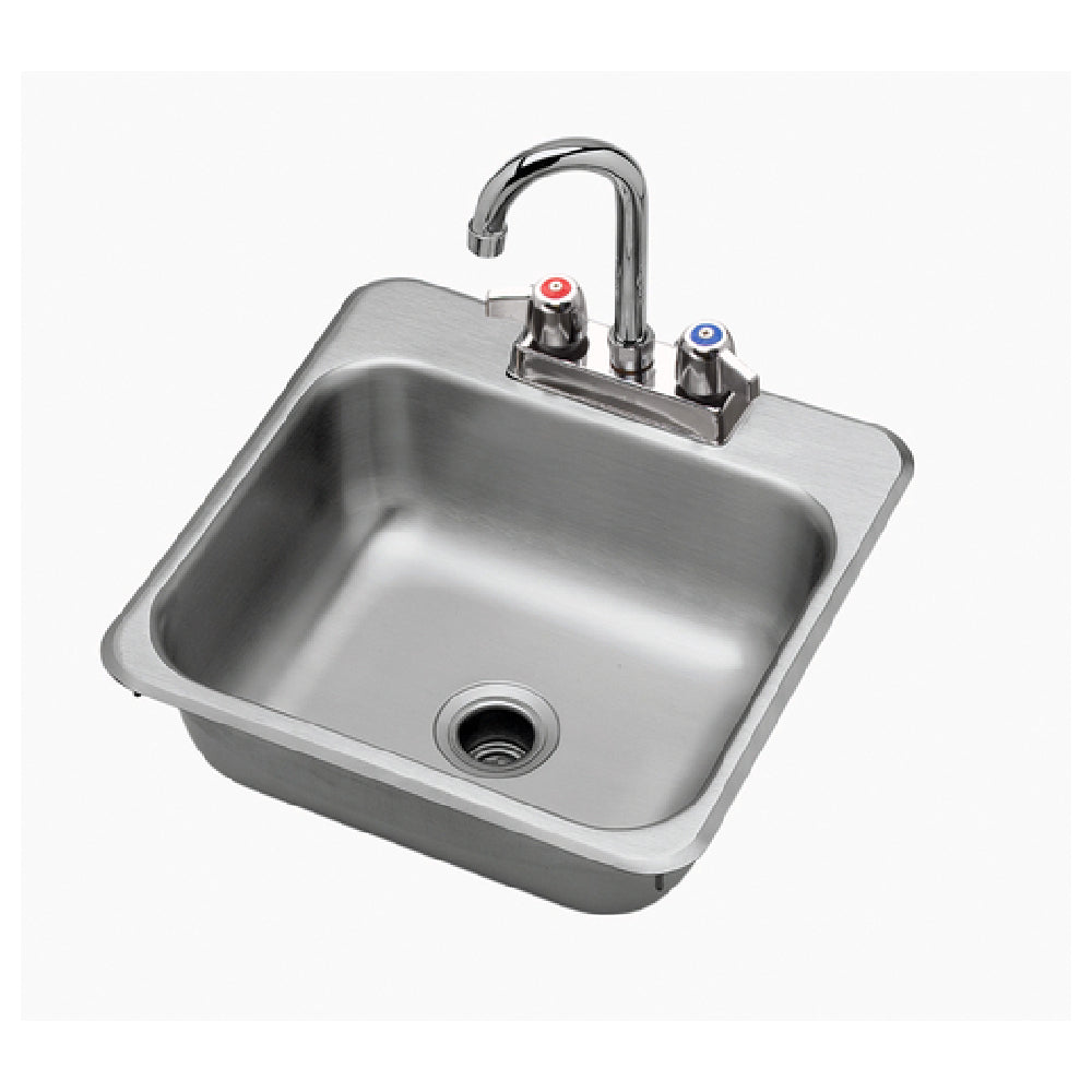 Krowne HS-1515 Drop-In Hand Sink 15"W X 15"D X 5-3/16"H OA 12" Wide X 10" Front-to-back X 5-3/16" Deep Compartment