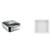 Bauscher Hepp 55.0002.6014 - Chafing Dish Promo Kit, Includes: (1) Square Induction Chafing Dish (55.0002.6040) & (3) 160.6 Oz.