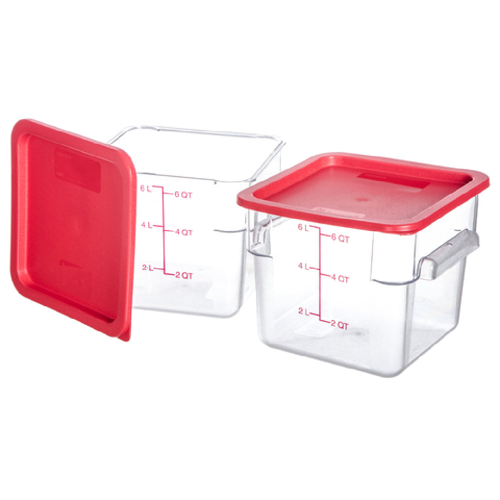 Carlisle 11952-207 Carlisle Squares Food Storage Container Set 6 Qt. 8-3/4" X 7-3/10"H