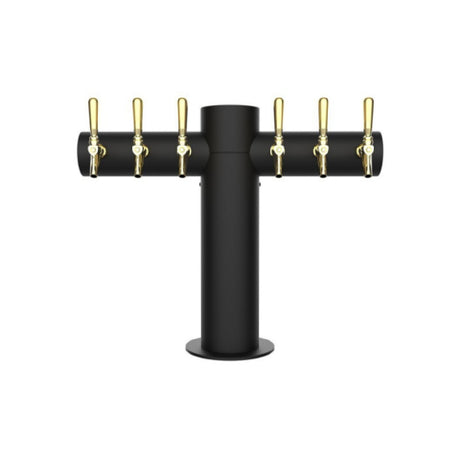 Micro Matic METRO-T-6MBKR Metropolis "T" Tower 6 Faucet Powder Coat Matte Black