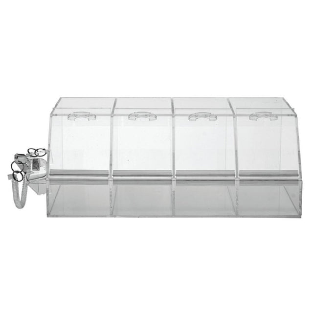 Hubert 23064 - Bulk Cereal Bin Base Unit, (4) 4 Lb. Capacity Sections, 24" X 17" X 9"H