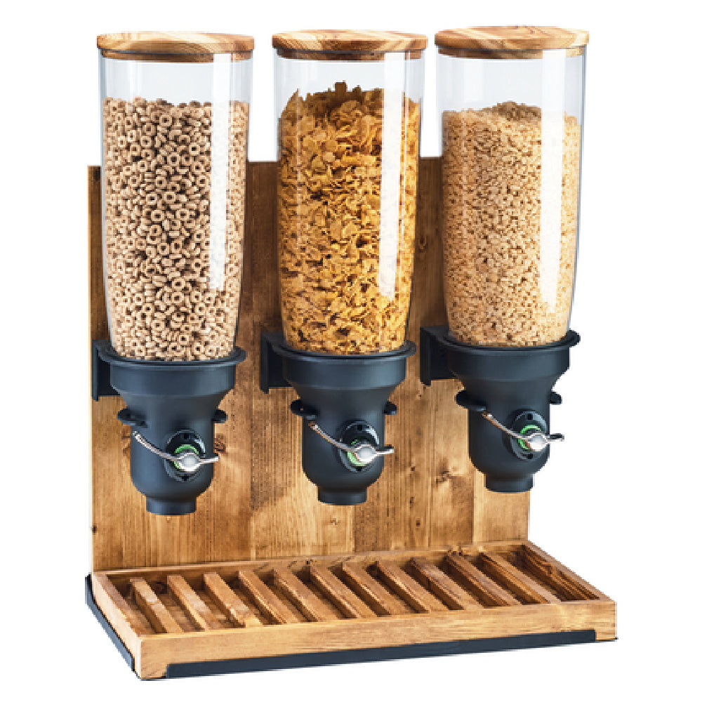 Cal Mil 3576-3-99FF Madera Cereal Dispenser (3) 5L Capacity Cylinders 19-1/4"W X 9-3/4"D X 26-1/2"H