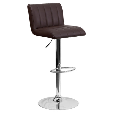 Flash Furniture CH-112010-BRN-GG Swivel Bar Stool Adjustable Height Contemporary Style