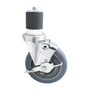 BK Resources 5SS-4RA-GR-TLB - Swivel Caster, 2" Expanding Stem, 5" Gray Rubber Wheel