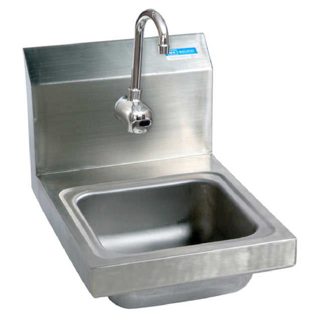 BK Resources BKHS-W-SS-1-P-G Space Saver Hand Sink Wall Mount 9" Wide X 9" Front-to-back X 5" Deep Bowl