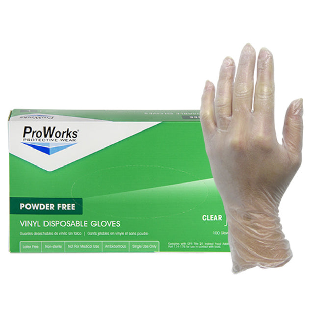 JMC Janitorial HOSPECO-GLV103FL - Vinyl Glove-Powder Free, Large, 3 Mil
