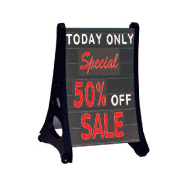 Aarco RAF-4 Roll A-Frame™ Sidewalk Sign 24"W X 36"H (board Only) 26-1/2"L X 24"W X 42" (overall Length)