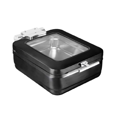 Steelite 5370S579 - GN 1/2 Induction Chafer W/ Glass Lid S/S Insert San, 12.5" X 19.0" X 6.25"