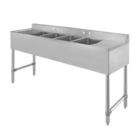 Klinger's Trading DEL42D Deli Sink Four Compartment With Crossbracing