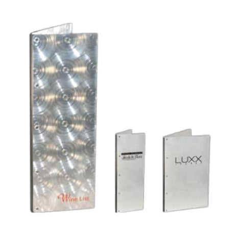 Menu Solutions AT20BA Menu Cover Holds 4-1/4" X 11" Inserts Double Panel