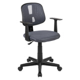 Flash Furniture LF-134-A-GY-GG Flash Fundamentals Task Office Chair 16" To 20-1/2" Adjustable Seat Height