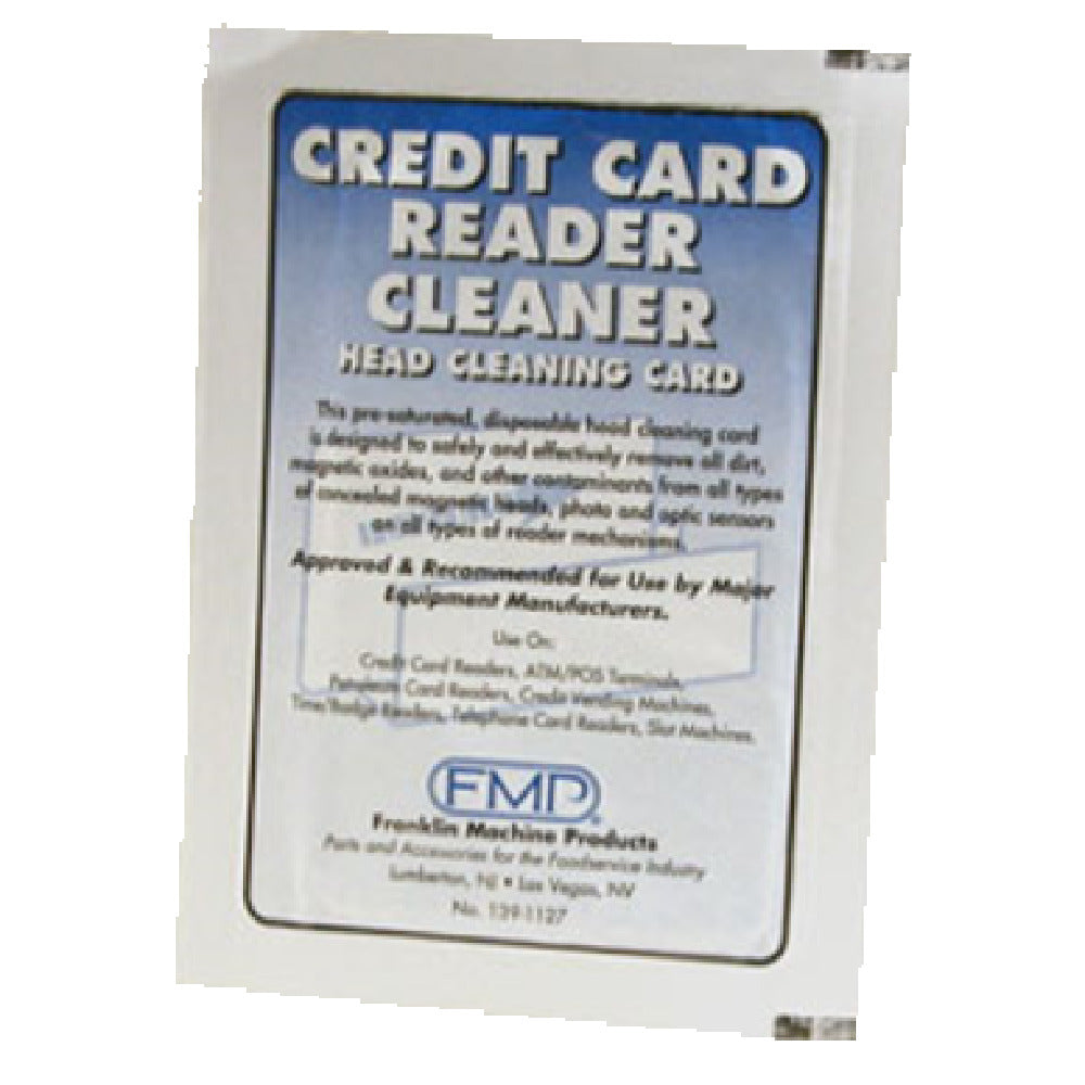 Franklin Machine Products 139-1127 Cleaning Card For Credit Card Readers POS Terminals