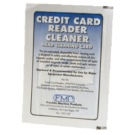 Franklin Machine Products 139-1127 Cleaning Card For Credit Card Readers POS Terminals