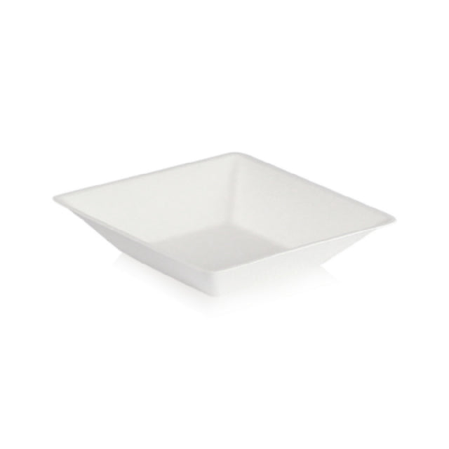 PacknWood 210ECOD1414F - Eco-Design Sugarcane Plate (No Added PFAs), 8oz, 5.1" X 5.1" X 1.1"