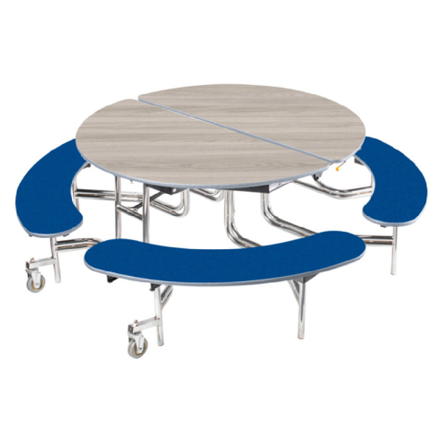 National Public Seating MTR60B NPS® Mobile Cafeteria Table With Benches 60"W X 60"D X 29"H