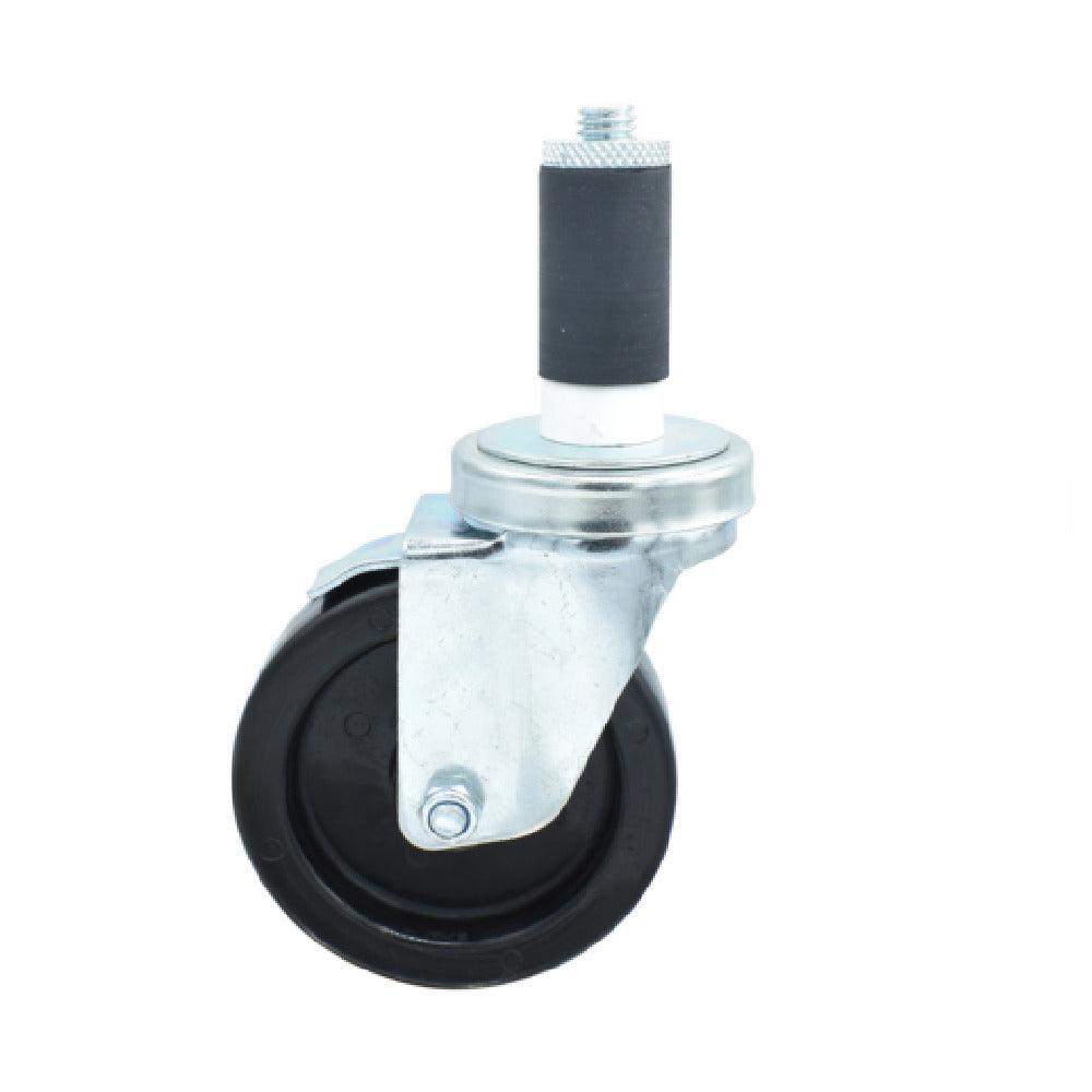 BK Resources 4SBR-2RA-LDP-TLB - Swivel Caster, 1-1/4" Expanding Stem, 4" Polyolefin Wheel
