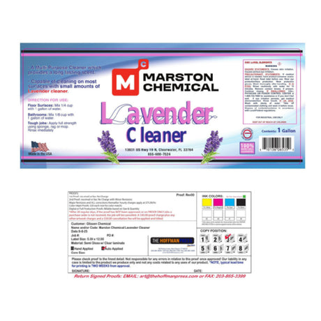 Marston Chemical 300187 Lavender Cleaner 1 Gallon Multi-purpose Cleaner Provides A Long Lasting Scent