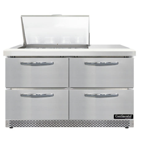 Continental Refrigerator SW48N12M-FB-D Mighty Top Sandwich Unit Front Breather