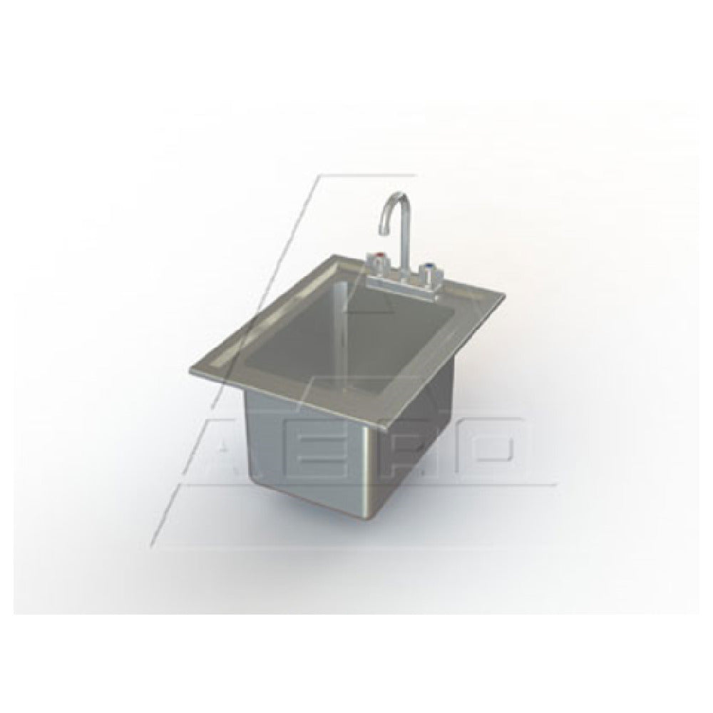 AERO Manufacturing DIHS-1-10 Drop-In Sink One Compartment 10" Wide X 14" Front/back X 10" Deep