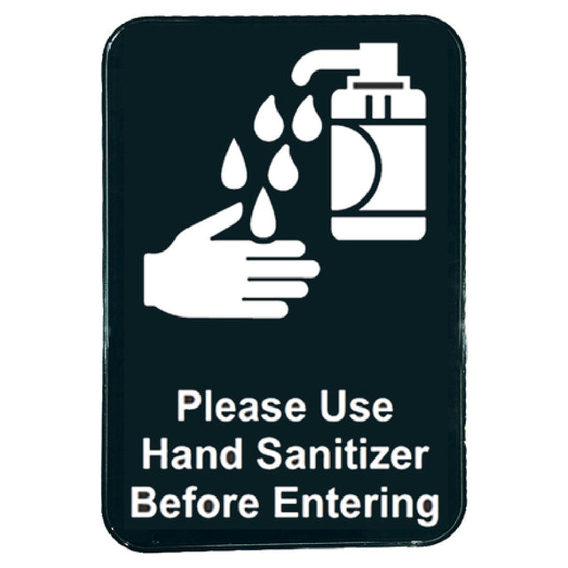 Tablecraft 10594 Sign "Please Use Hand Sanitizer" 6" X 9"