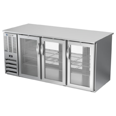 Beverage Air BB72HC-G-PT-S - Refrigerated Back Bar Pass-Thru Storage Cabinet, Three-section