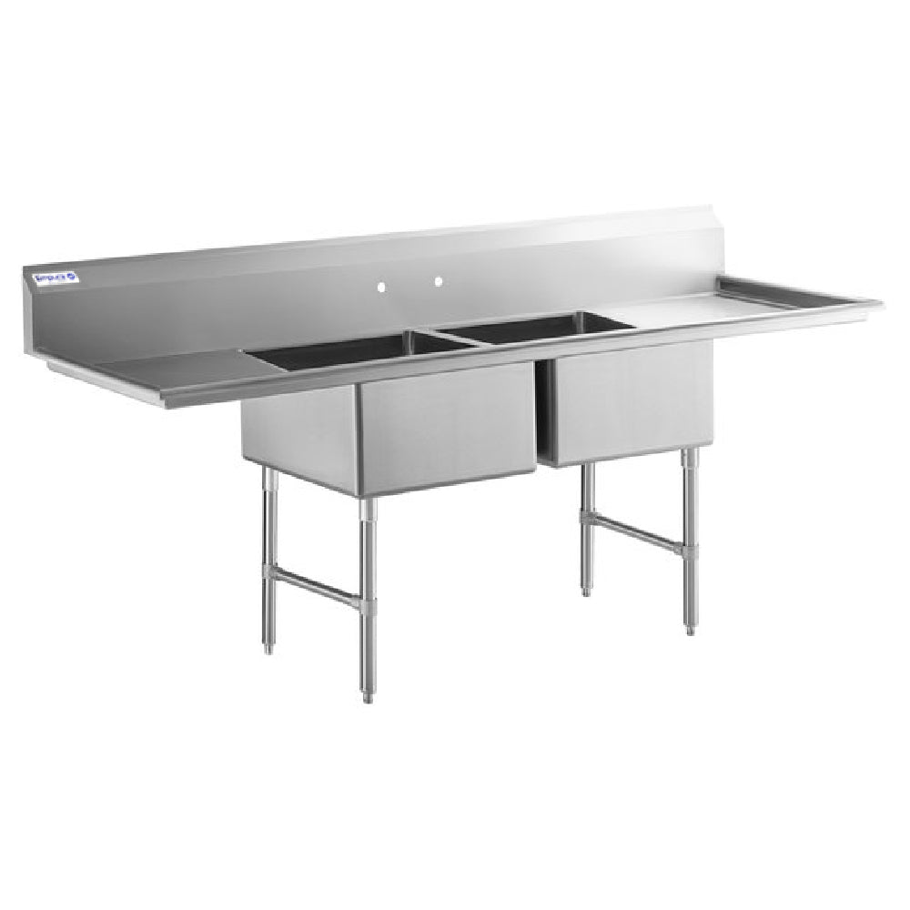 Empura Stainless EHD22424LR24 Sink (2) Compartment Heavy Duty