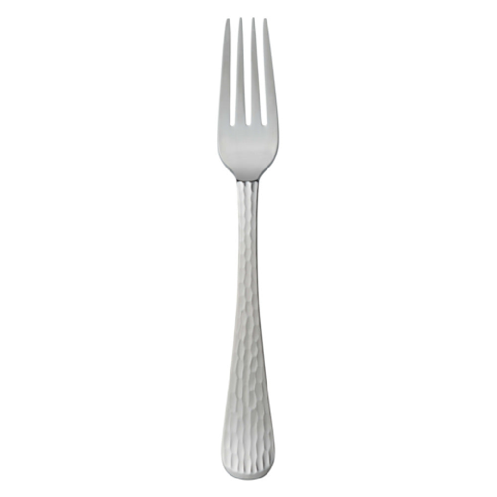 Libbey 794 039 (Formerly World Tableware) European Dinner Fork 8-1/4" Hammered Mirror Finish Handle