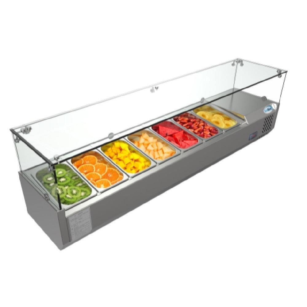 Koolmore SCDC-7T Refrigerated Countertop Prep Unit 59-1/10"W (7) 1/4 Pan Capacity