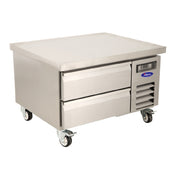 Valpro VPCB-38C - Refrigerated Chef Base With Marine Edge Top, 38″, Features Two Full-extension Telescoping Cartridge Drawers With 6″ Pan Capacity (top And Bottom)