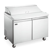 Omcan 50129 (PT-CN-0920-M-HC) Mega Top Salad / Sandwich Prep Table Two-section