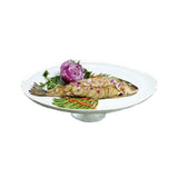 Bon Chef 20779059PLUM - Coupe Platter, 20" X 15" X 5" High Pedestal, Oval
