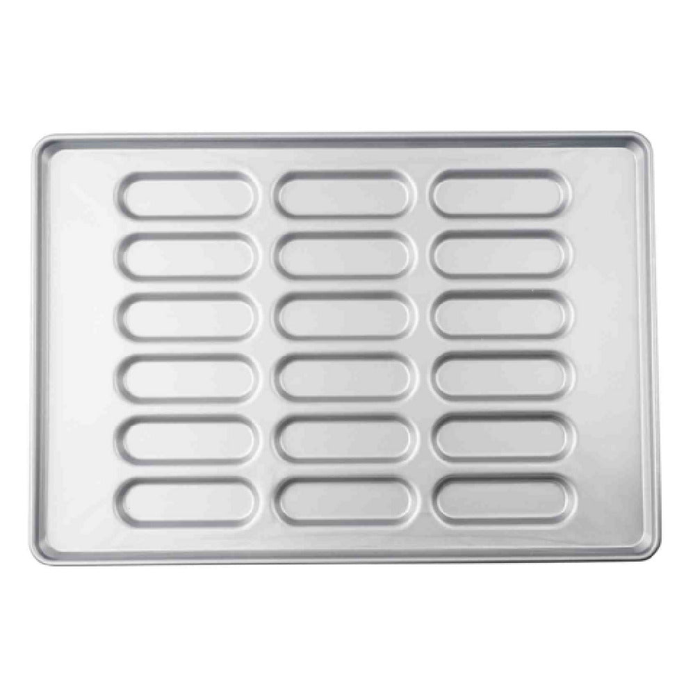 TableCraft Products 13527 - Hot Dog Bun Pan, 25-3/4"W X 17-3/4"D X 1-1/2"H, 18 Molds (3 Rows Of 6)