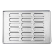TableCraft Products 13527 - Hot Dog Bun Pan, 25-3/4"W X 17-3/4"D X 1-1/2"H, 18 Molds (3 Rows Of 6)