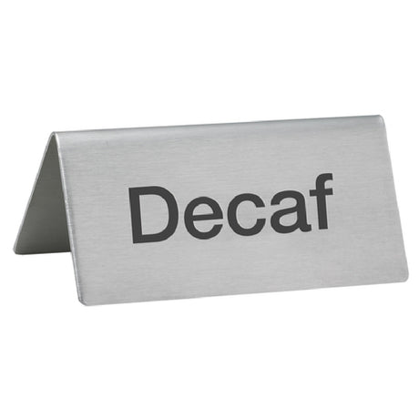 Winco SGN-102 Beverage Tent Sign "Decaf" 3"L X 1-1/2"W 1-1/4"H